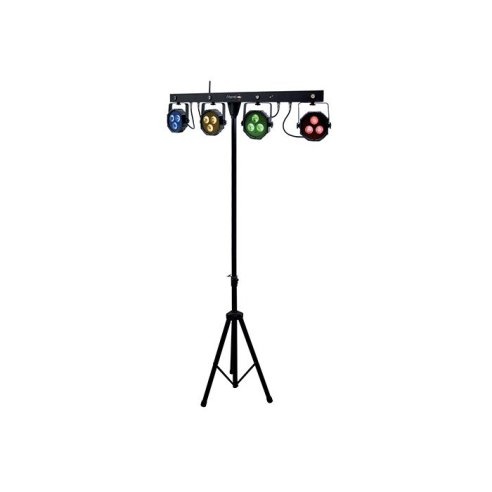 ATOMIC4DJ PLS4 SET 4 FARI LED DMX+STAND+PEDALIERA WIRELESS