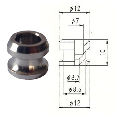 PARTS PLANET HE003CR COPPIA ATTACCHI TRACOLLA CROMATI