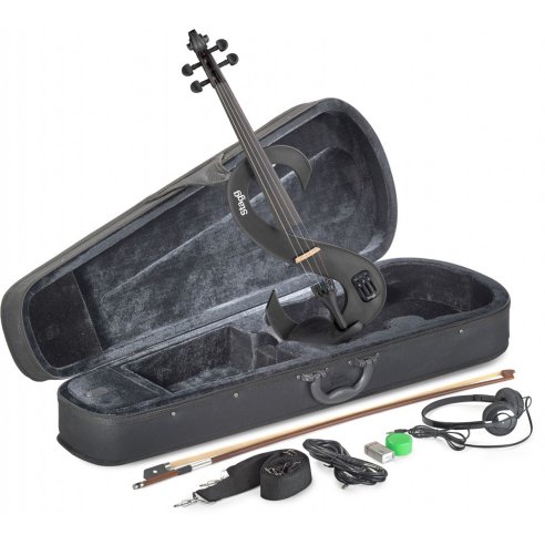 STAGG EVN 4/4 MBK VIOLINO ELETTRICO NERO METALLIZATO