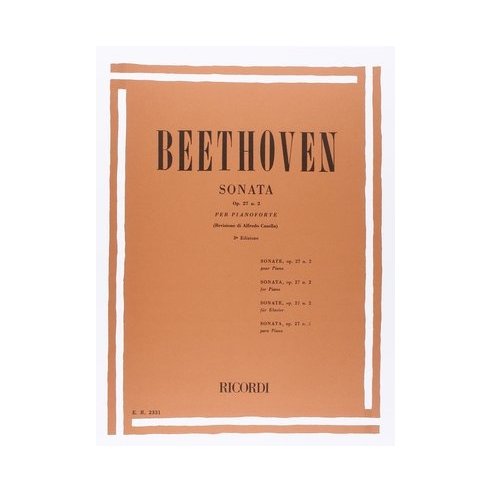 BEETHOVEN SONATA AL CHIARO DI LUNA OPERA 27