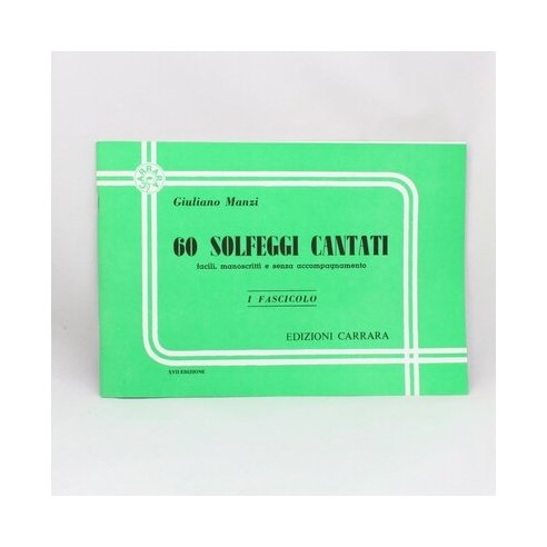 MANZI 60 SOLFEGGI CANTATI VOLUME 1