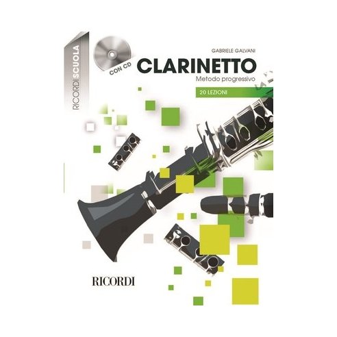 GALVANI METODO PROGRESSIVO CLARINETTO 20 LEZIONI + CD