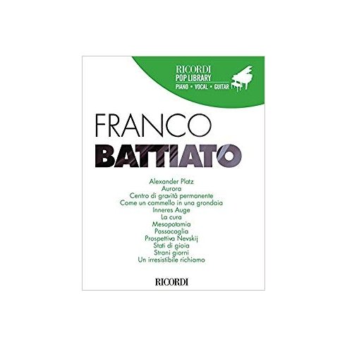 FRANCO BATTIATO RICORDI POP LIBRARY PVG
