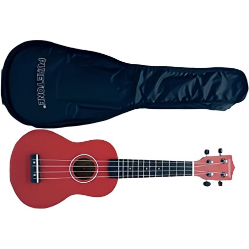 PURE TONE SOPRANO UKULELE RED PACK