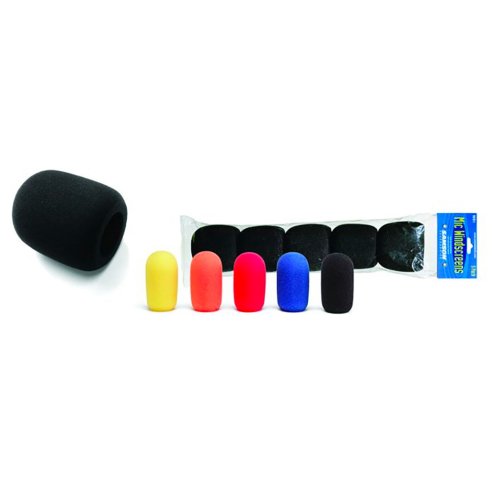 Samson WS5E - spugna Anti-vento - 5 pezzi - Colori Mix