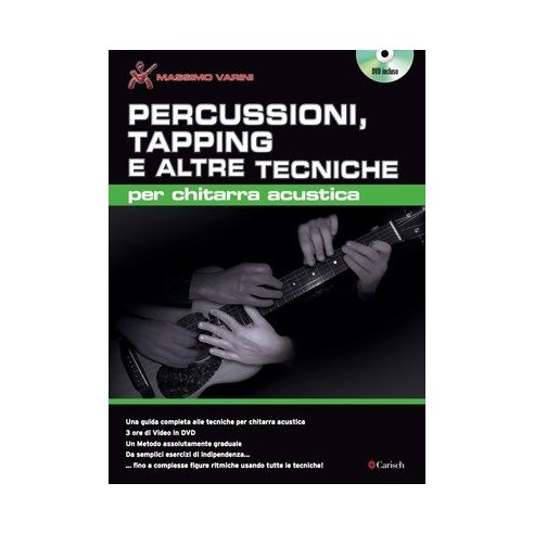 VARINI PERCUSSIONI, TAPPING E TECNICHE CHITARRA ACUSTICA + VIDEO ON WEB