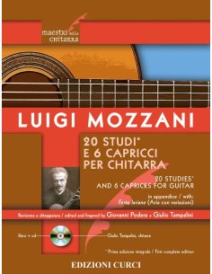 MOZZANI 20 STUDI E 6 CAPRICCI PER CHITARRA + CD AUDIO