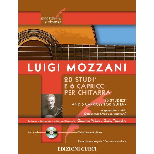 MOZZANI 20 STUDI E 6 CAPRICCI PER CHITARRA + CD AUDIO