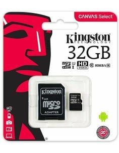 KINGSTON MICROSD 32GB SDSC2 CON ADATTATORE SD