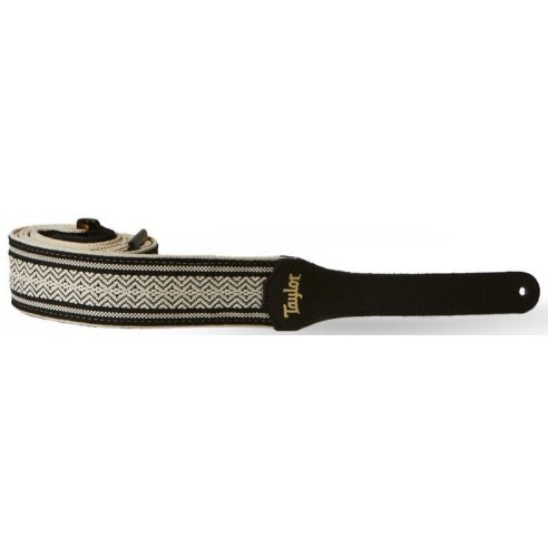 TAYLOR STRAP ACADEMY WHITE/BLACK COTTON 2"