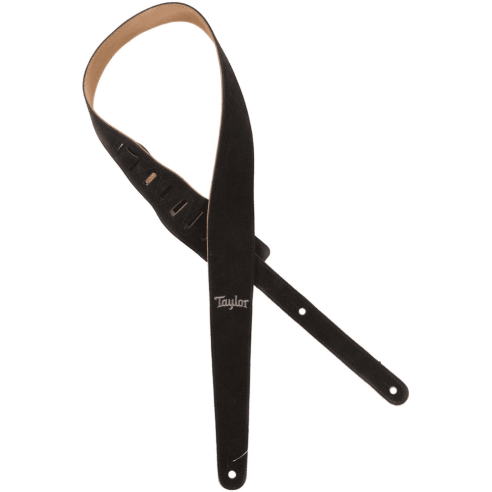 TAYLOR STRAP EMBROIDED SUEDE BLACK 2.5"