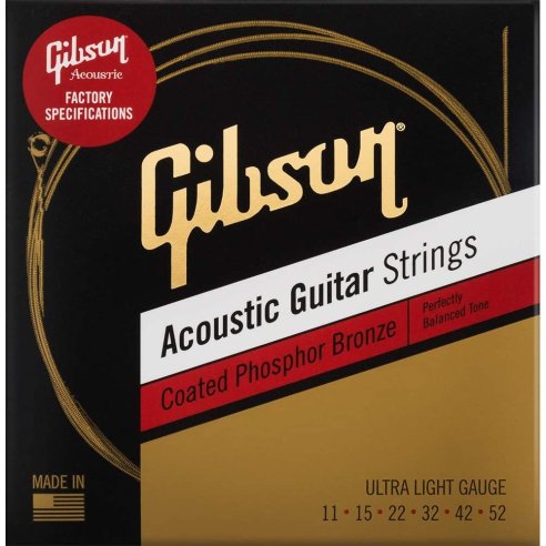 GIBSON SAG-CPB11 COATED PHOSPHOR BRONZE ACOUSTIC GUITAR STRINGS