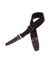 MAGRABO' STRIPE SC ENTRY NERO 5CM TERMINALI MARRONE SCURO FIBBIA OTTONE ANTICO