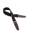 MAGRABO' STRIPE SC ENTRY NERO 5CM TERMINALI MARRONE SCURO FIBBIA OTTONE ANTICO