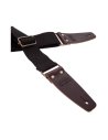 MAGRABO' STRIPE SC ENTRY NERO 5CM TERMINALI MARRONE SCURO FIBBIA OTTONE ANTICO