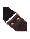 MAGRABO' STRIPE SC ENTRY NERO 5CM TERMINALI MARRONE SCURO FIBBIA OTTONE ANTICO