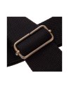 MAGRABO' STRIPE SC ENTRY NERO 5CM TERMINALI MARRONE SCURO FIBBIA OTTONE ANTICO