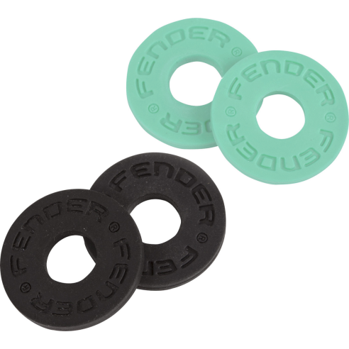 FENDER STRAP BLOCKS 4 PACK 2X BLACK 2X SEA FOAM GREEN