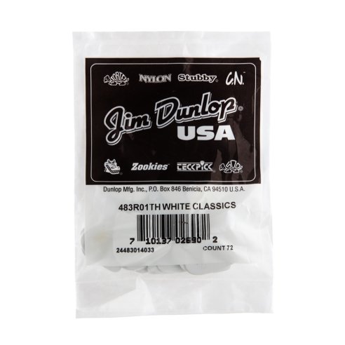 Dunlop 483R01 White Classic - Thin