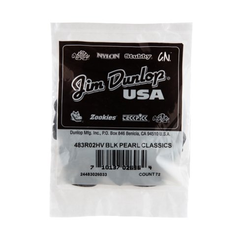 Dunlop 483R02 Black Perloid - Heavy
