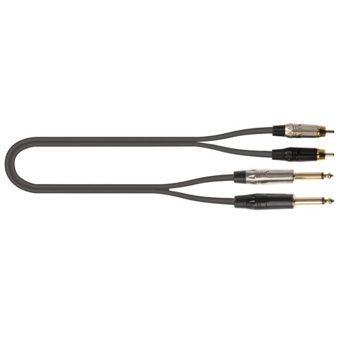 Quik Lok JUST/2RCA2J-3 - 2 RCA Maschio/2 Jack Mono