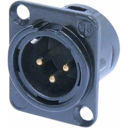 Quik Lok NC/353 GD XLR 3 poli maschio Neutrik