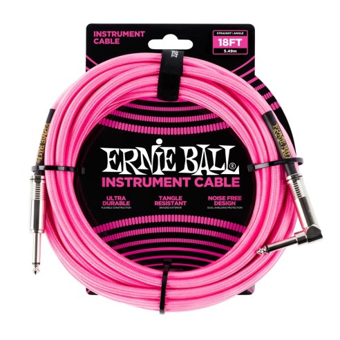Ernie Ball 6083 Cavo Braided Neon Pink 5,49 m