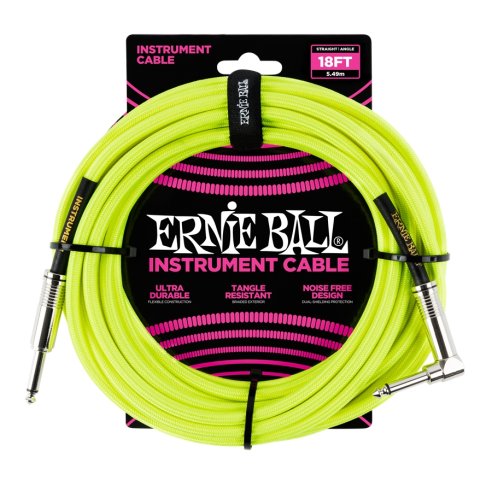 Ernie Ball 6085 Cavo Braided Neon Yellow 5,49 m