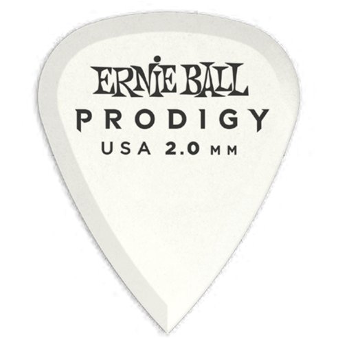Ernie Ball 9202 Plettri Prodigy Standard White 2,0mm Busta da 6