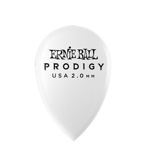 Ernie Ball 9336 Plettri Prodigy Teardrop White 2,0mm Busta 6