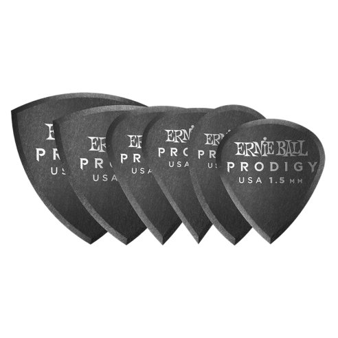 Ernie Ball 9342 Plettri Prodigy Multipack Black 1,5 mm Busta 6