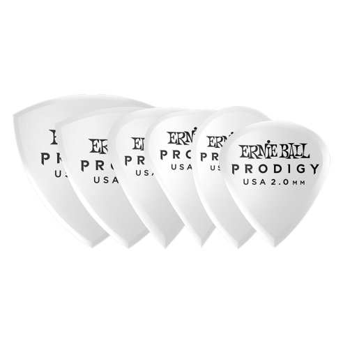 Ernie Ball 9343 Plettri Prodigy Multipack White 2,0 mm Busta 6