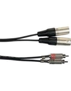 Yellow Cable K09-3 Cavo Segnale 2x RCA maschio/2x XLR Maschio 3 m