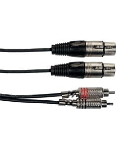 Yellow Cable K10-3 Cavo Segnale 2x RCA maschio/2x XLR Femmina 3 m