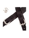 MAGRABO' TWIN BUCKLE TC CORE NERO 7cm FIBBIE CLASSIC ARGENTO