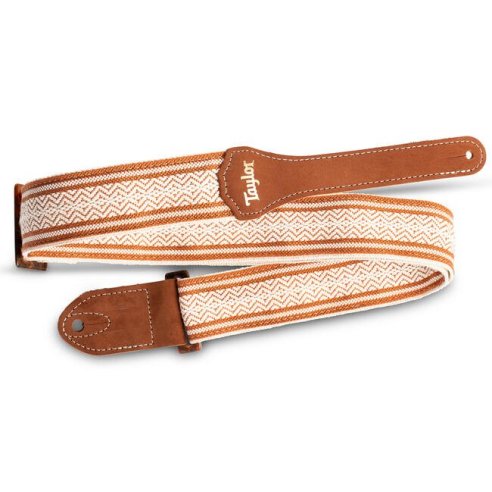 TAYLOR STRAP ACADEMY WHITE/BROWN COTTON 2"