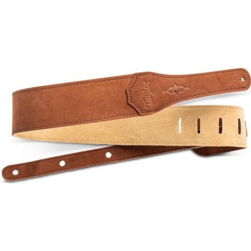 TAYLOR STRAP GEMSTONE SANDED SUEDE MED BROWN 2.5"