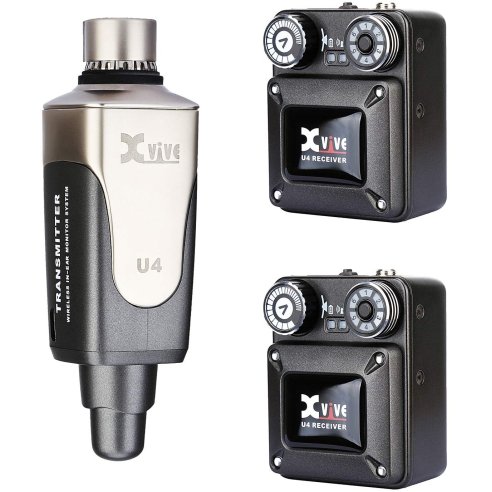 XVIVE U4R2 IN EAR MONITOR WIRELESS SYSTEM 2 RECEIVERS