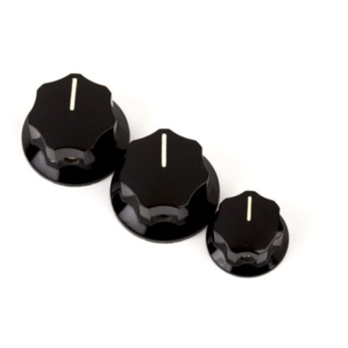 FENDER JAZZ BASS KNOBS SET BLACK