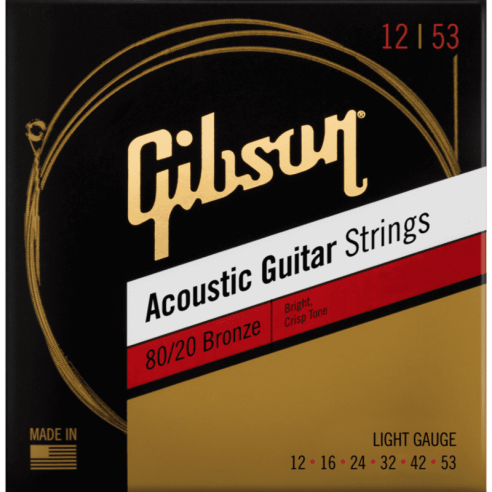 GIBSON SAG-BRW12 12/53 80/20 BRONZE ACOUSTIC GUITAR STRINGS