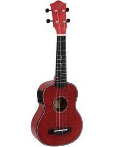 DIMAVERY UK-100 UKULELE SOPRANO FL.RED
