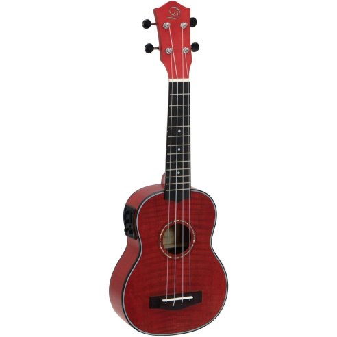 DIMAVERY UK-100 UKULELE SOPRANO FL.RED