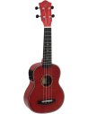 DIMAVERY UK-100 UKULELE SOPRANO FL.RED