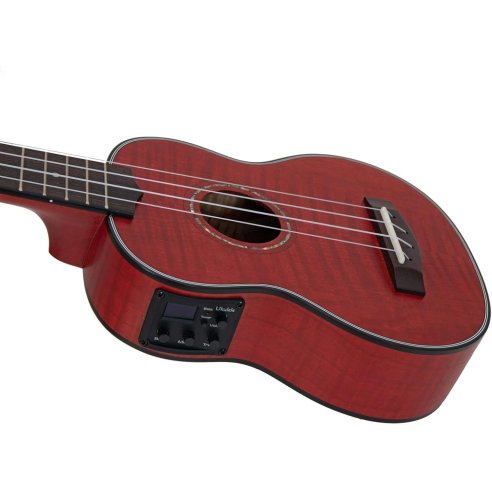DIMAVERY UK-100 UKULELE SOPRANO FL.RED