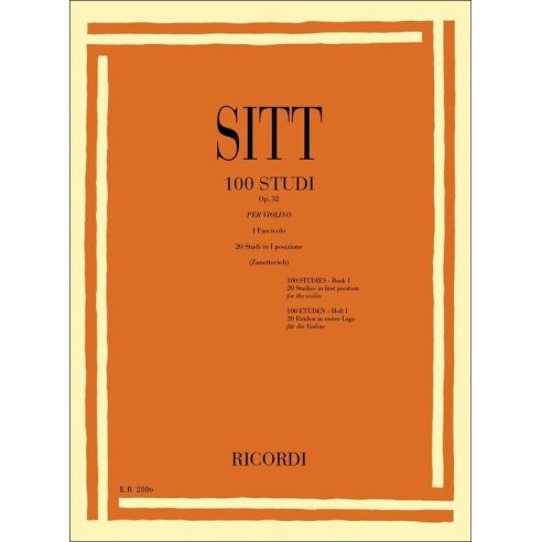 SITT 100 STUDI OP. 32 PER VIOLINO VOLUME 1