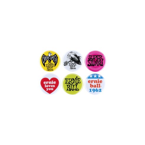 Ernie Ball 4009 1" Assorted Buttons 6pk