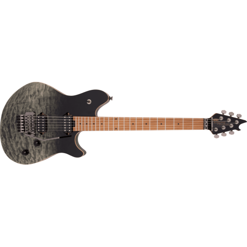 EVH WOLFGANG WG STD QM BAKED MAPLE BLACK FADE