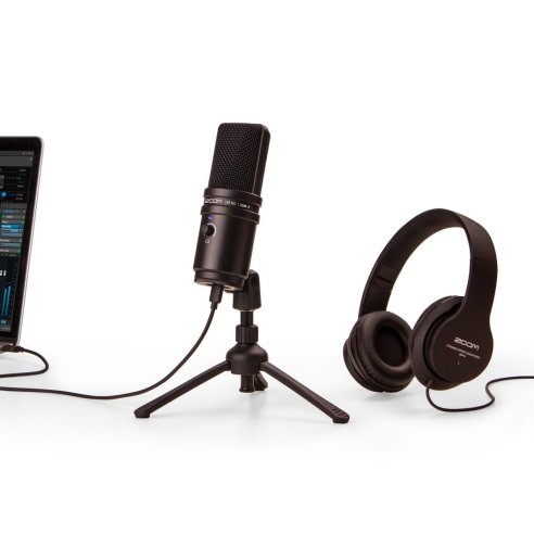 Zoom ZUM-2PMP - Kit Podcast USB con Microfono USB/Cavo/Cuffie/Treppiede