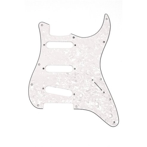 FENDER PICKGUARD STRAT WHITE MOTO 11 HOLE