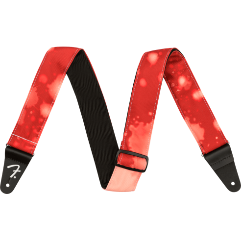 FENDER STRAP TIE DYE ACID WASH RED
